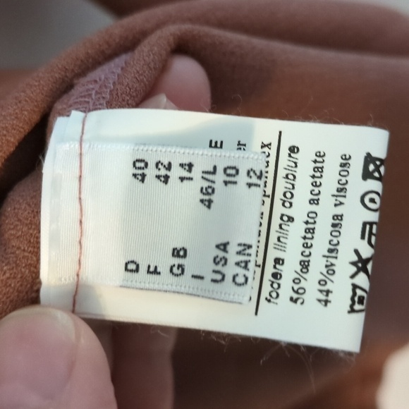 Otto D'Ame Minimalist Career Office Formal A Line Neutral Color dress Size 10 - Picture 5 of 9